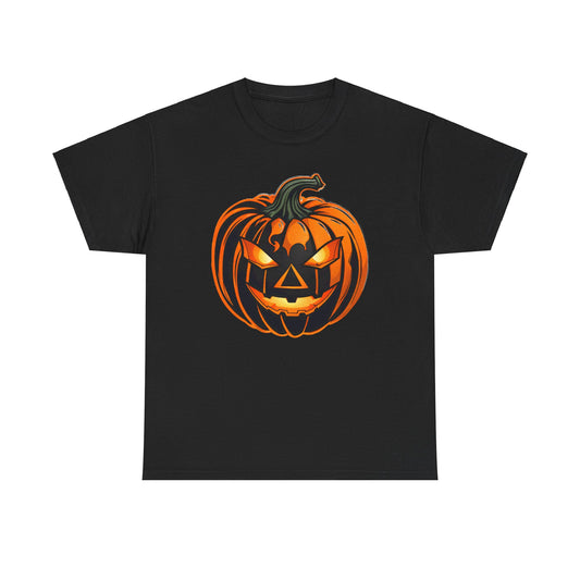 Spooky Jack-O-Lantern Unisex Heavy Cotton T-shirt