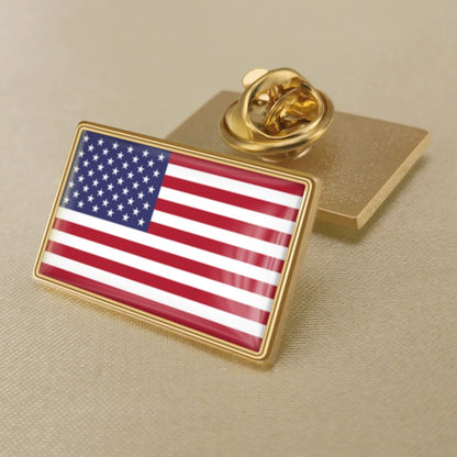 American Flag Rectangular Pin