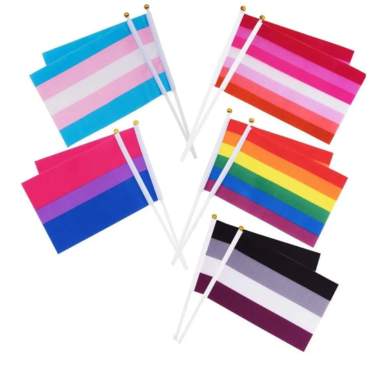 10 Piece Pride Flags on Sticks