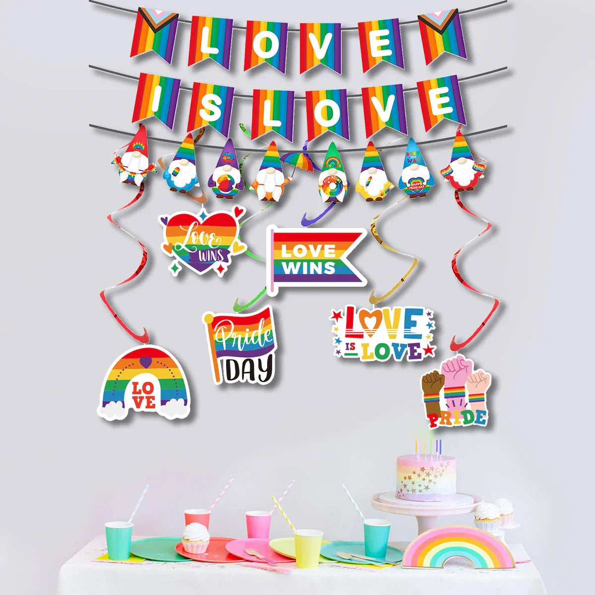 Pride Hanging Decorations Set