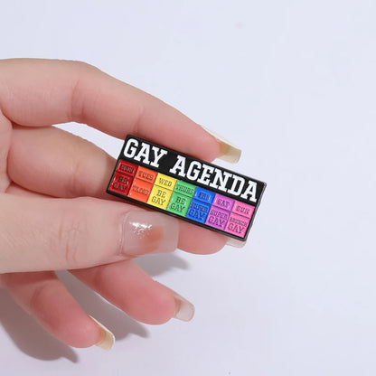 Gay Agenda Enamel Pin