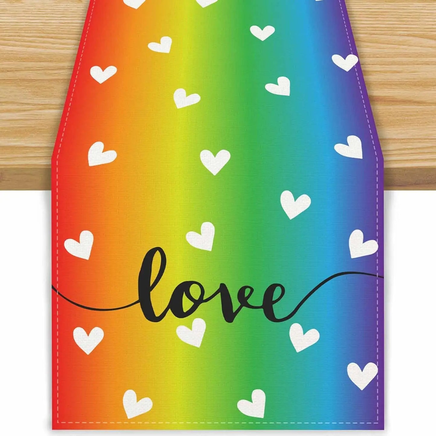 Pride and Love Rainbow Table Runner