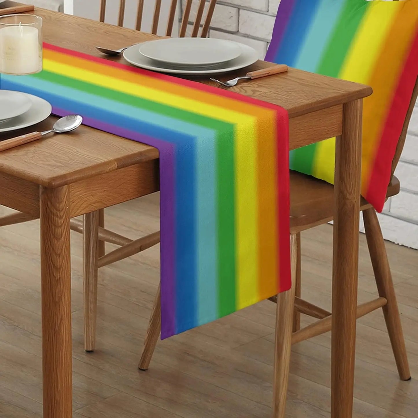 Pride Rainbow Flag Table Runner