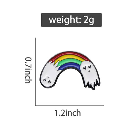 Ghost Rainbow Pride Enamel Pin