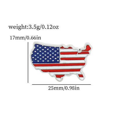 American Flag Heart Enamel Pin