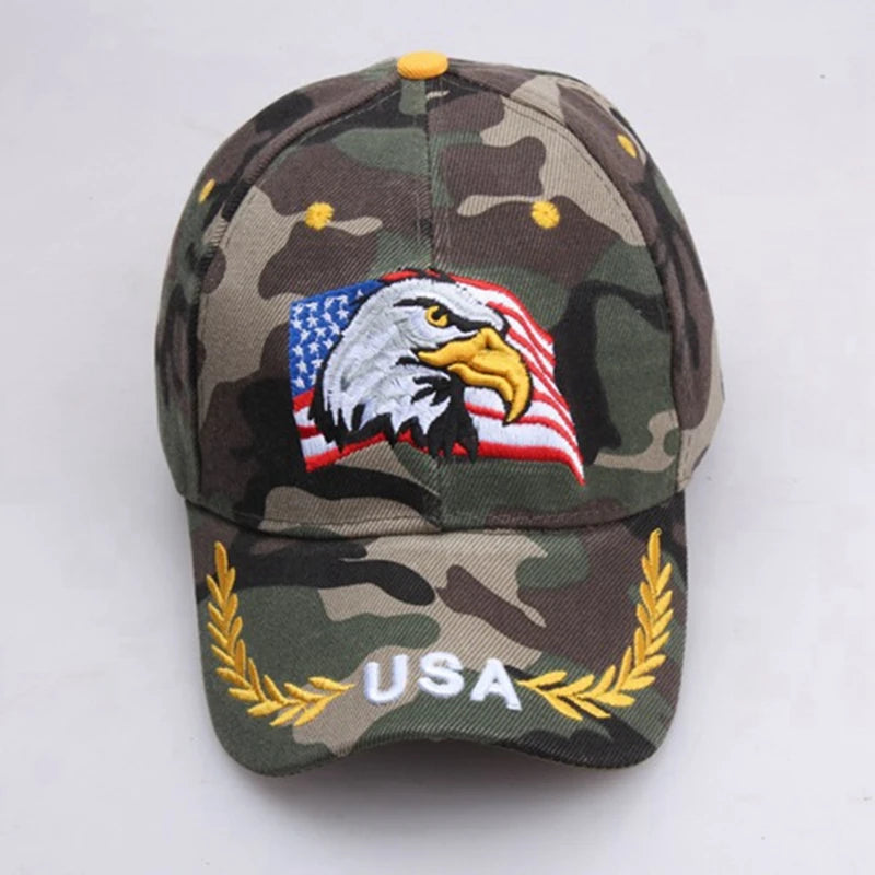 Embroidered USA Bald Eagle Cap