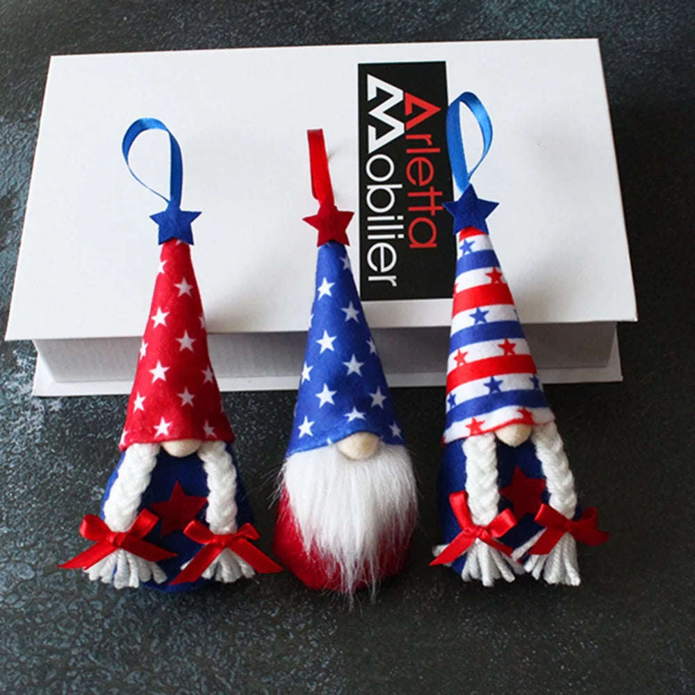 4th of July Gnome Decorations Set (8 pcs)