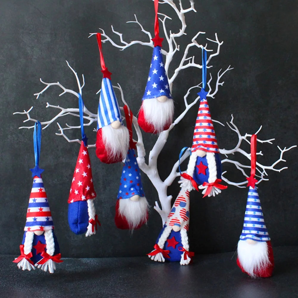 4th of July Gnome Decorations Set (8 pcs)