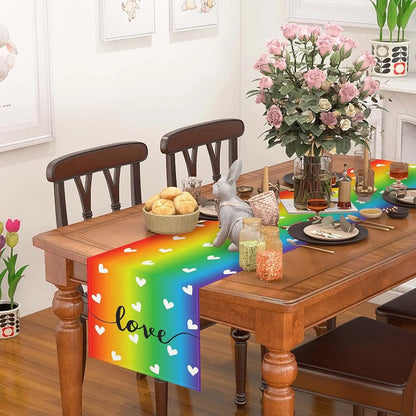 Pride and Love Rainbow Table Runner