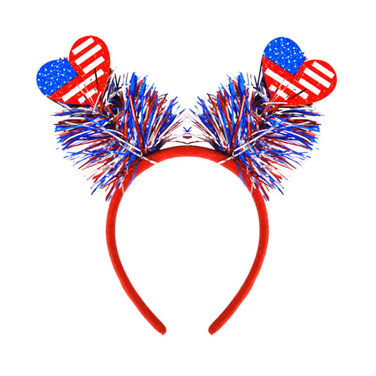 American Flag Heart Headband