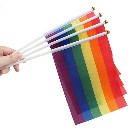 10 Piece Pride Flags on Sticks