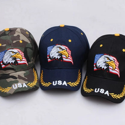 Embroidered USA Bald Eagle Cap