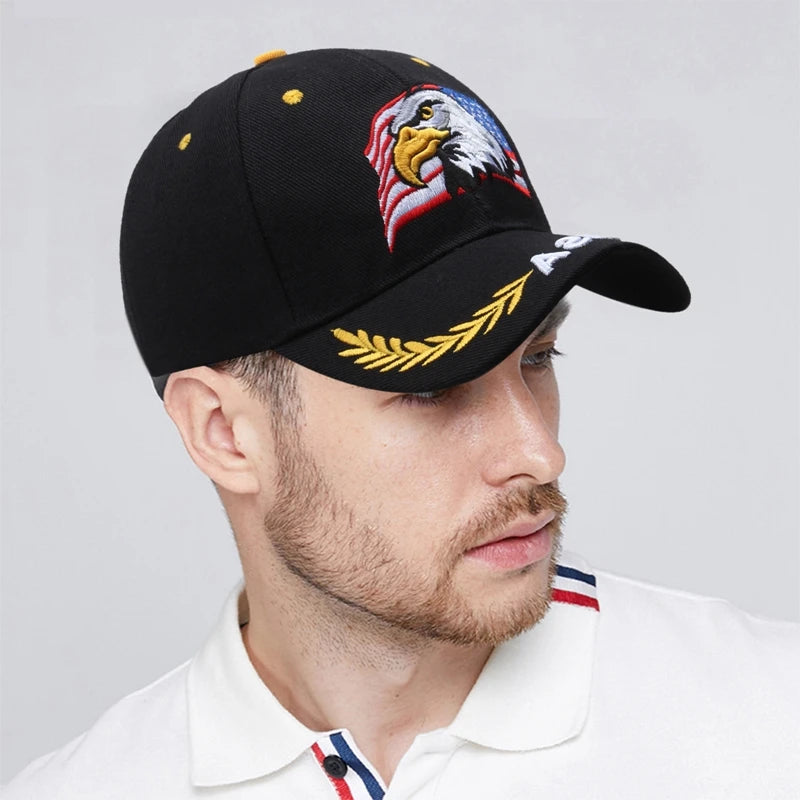 Embroidered USA Bald Eagle Cap