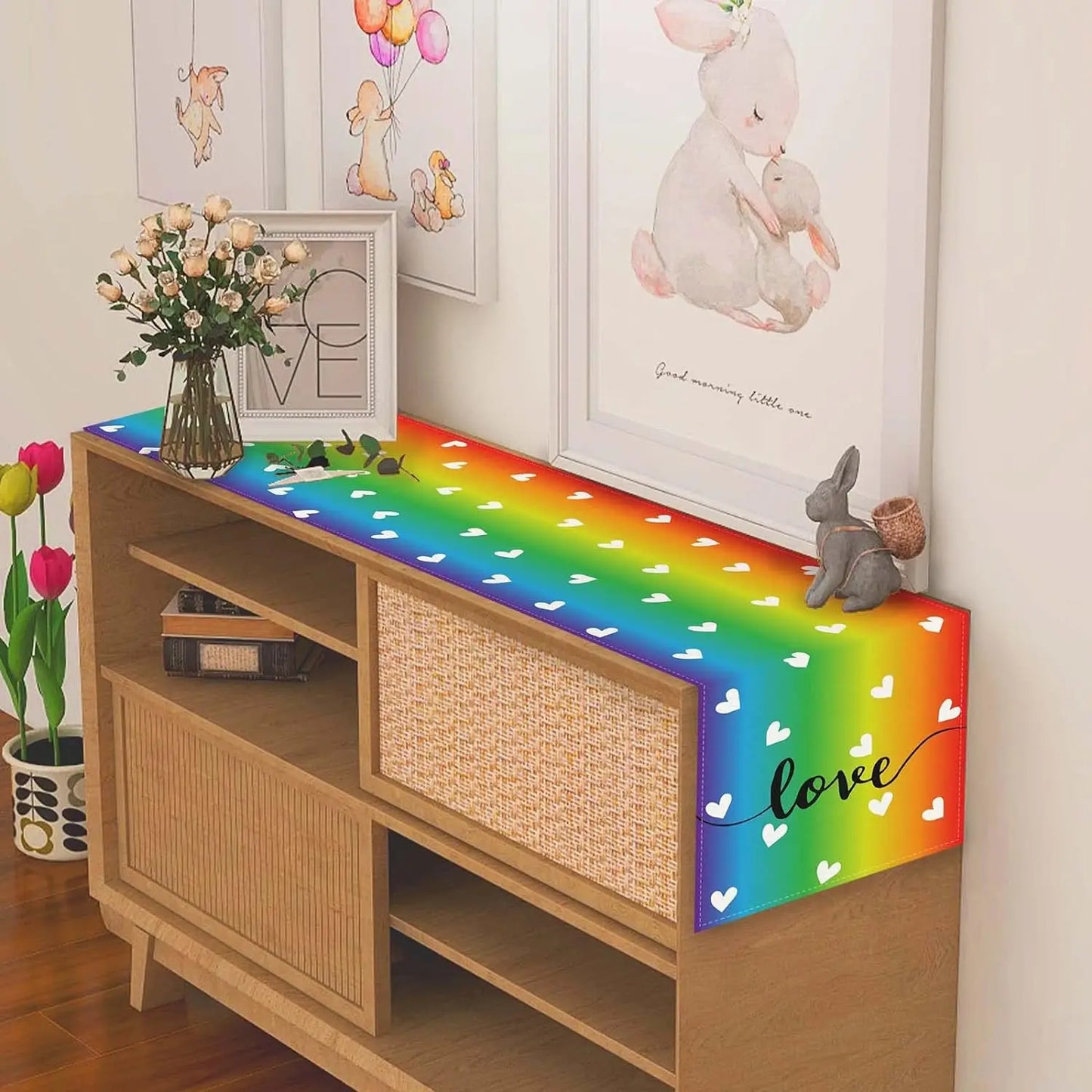 Pride and Love Rainbow Table Runner